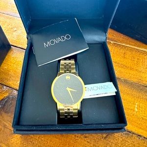 Like New Movado museum classic gold watch